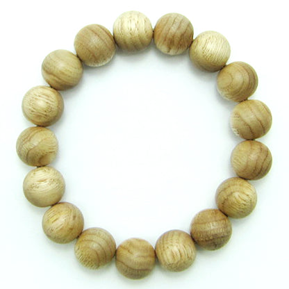 Yoshino - Manjusri Oak 12mm bracelet -Japanese precious wood - natural stones Health wealth