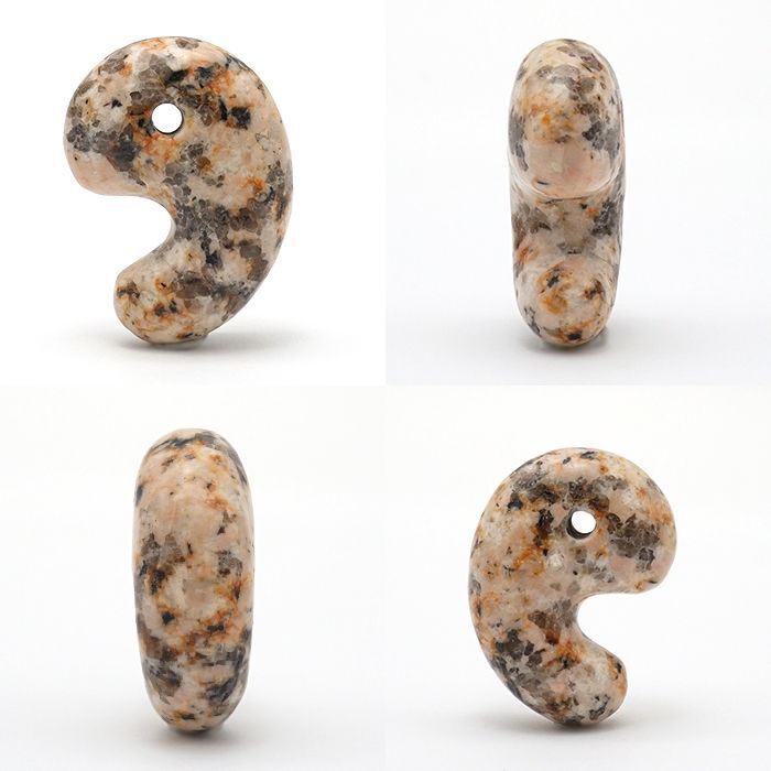 Japan Stones : Octopus Stone (InuyamaStone) Yellow  30mm magatama comma shape bracelet natural stones Health wealth stones