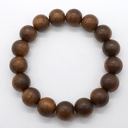 Jindai Muku (oriental elm) 12mm  - Japanese precious wood -  bracelet natural stones Health wealth stones