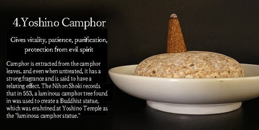 Cone-shaped incense without holes [contains purifying salt] Yoshino Camphor