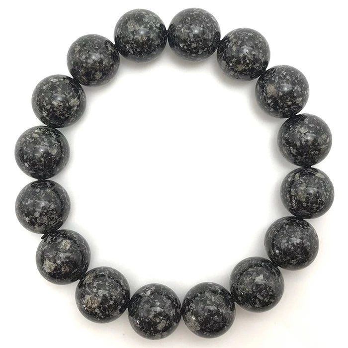 Japan Stones : ONTAKE Black Stone 14mm bracelet natural stones Health wealth stones