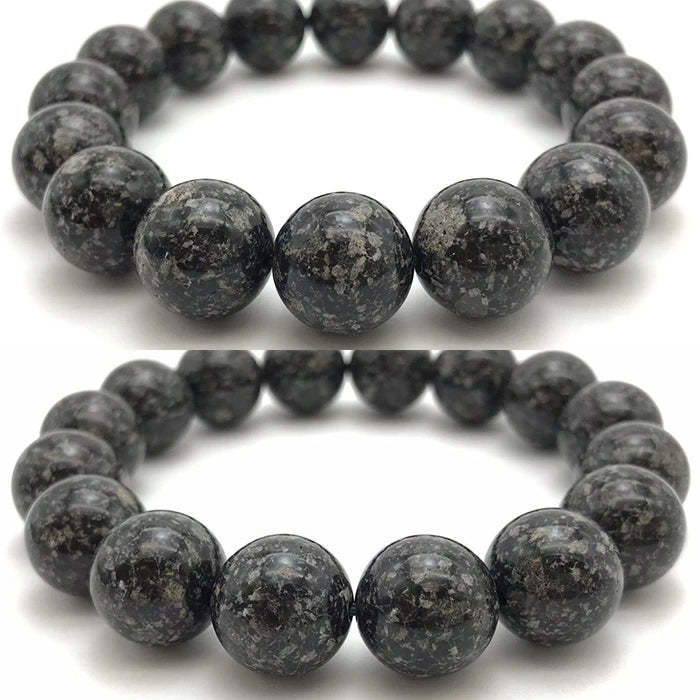 Japan Stones : ONTAKE Black Stone 14mm bracelet natural stones Health wealth stones