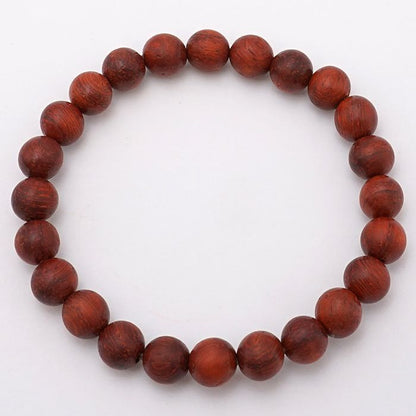 World wood (indonesia) - Red sandalwood 8mm bracelet  natural stones Health wealth