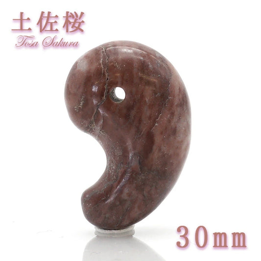 Japan Stones Birthstone: March Tosa Sakura (red) magatama 3cm bracelet natural stones Health wealth stones comma shape