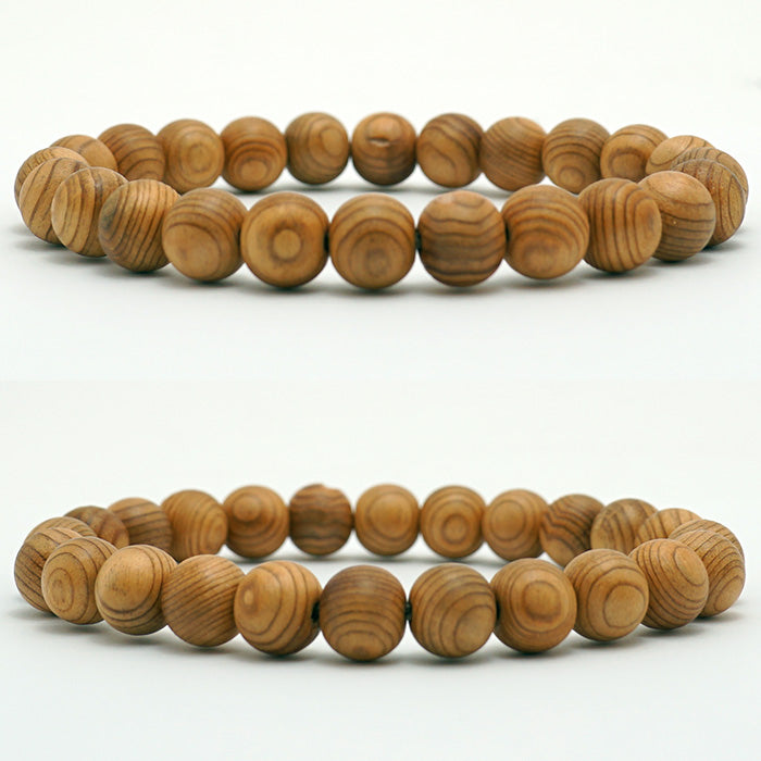 Yakusugi 8mm bracelet -Japanese precious wood - World Heritage Site 1000 Years Old Ancient Vitality Energy Mystery